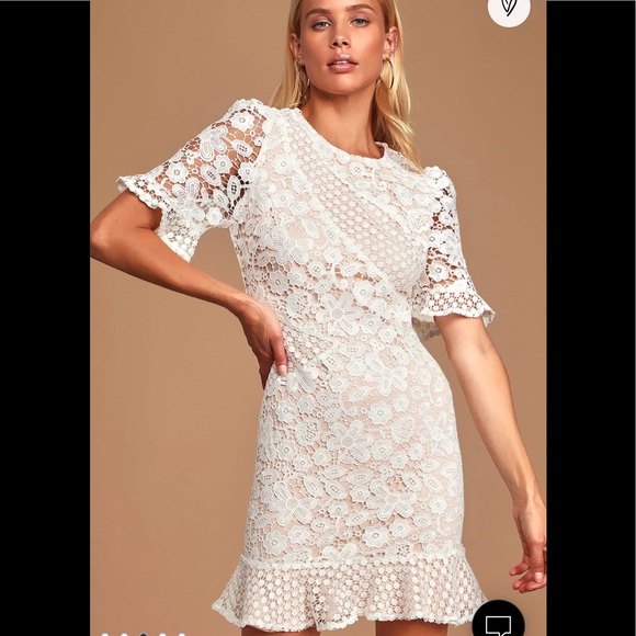 Little White Lace Dress - Picture 5 of 6